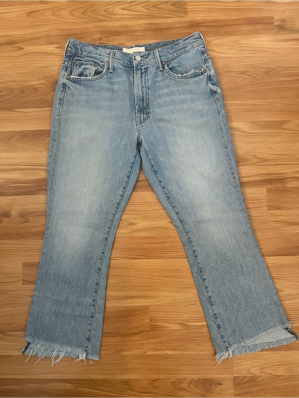 Mother The Insider Crop Step Fray Jeans- I Confess wash